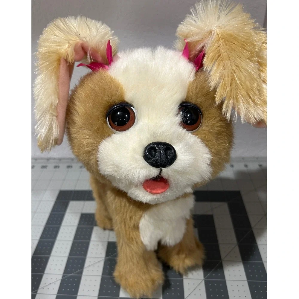 2011 Hasbro FurReal Friends HAPPY TO SEE ME Puppy Dog Electronic Toy WORKS Cute!